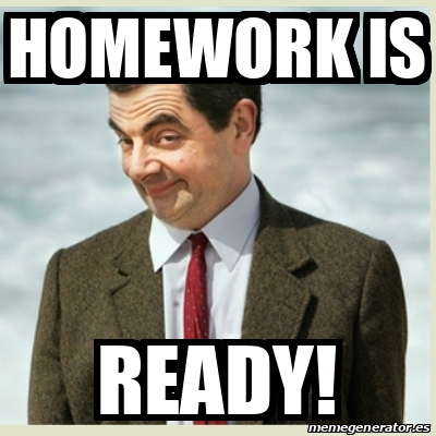 mr bean homework meme