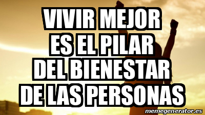 Meme Personalizado - Vivir mejor es el pilar Del bienestar de las ...