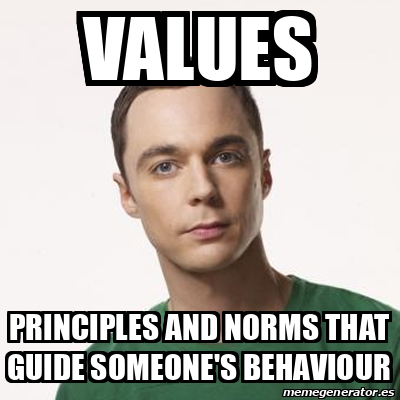 Meme Sheldon Cooper - values principles and norms that guide someone's ...
