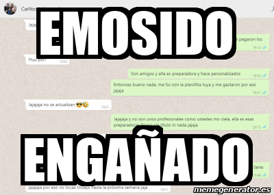 Meme Personalizado - emosido engañado - 32538785