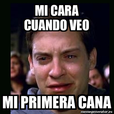 Meme Crying Peter Parker Mi Cara Cuando Veo Mi Primera Cana