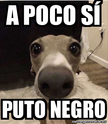 Meme Personalizado A Poco S Puto Negro