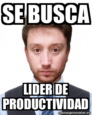 Meme Personalizado Se Busca Lider De Productividad