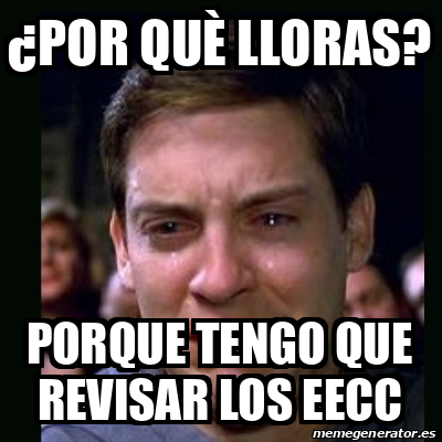 Meme crying peter parker por què lloras porque tengo que revisar los eecc