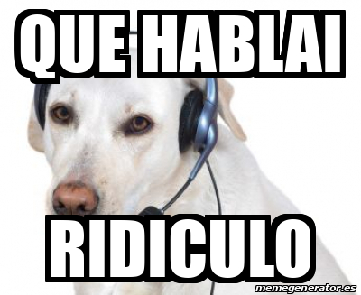 Meme Personalizado - que hablai ridiculo - 33233396