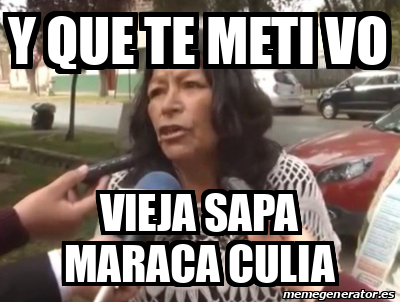 Meme Personalizado Y Que Te Meti Vo Vieja Sapa Maraca Culia