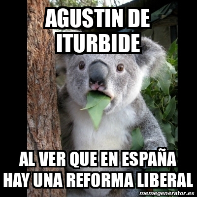 Meme Koala - Agustin De Iturbide Al Ver Que En España Hay Una Reforma 