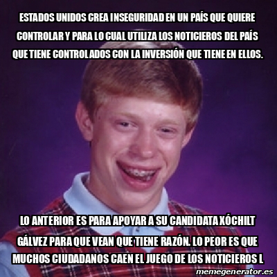 Meme Bad Luck Brian Estados Unidos Crea Inseguridad En Un Pa S Que