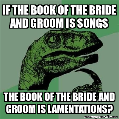 Meme Filosoraptor - If the book of the bride and groom is songs THE ...