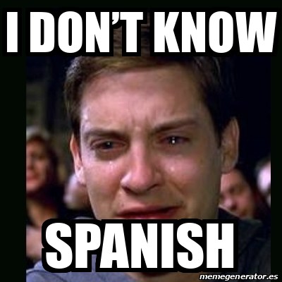 Meme crying peter parker - I don’t know Spanish - 33466327