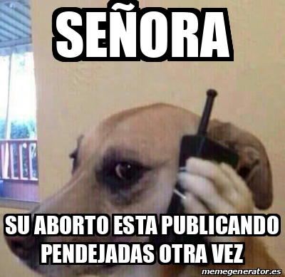 Meme Personalizado - SEÑORA SU ABORTO ESTA PUBLICANDO PENDEJADAS OTRA ...