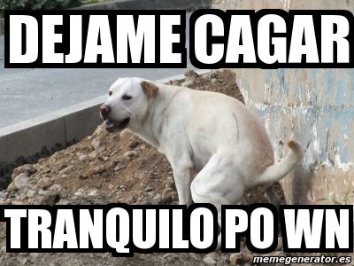 Meme Personalizado Dejame Cagar Tranquilo Po Wn