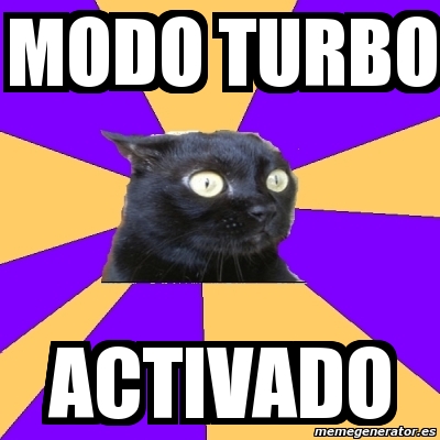 Meme Anxiety Cat Modo Turbo Activado