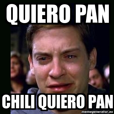 Pan Mem Meme crying peter parker - quiero pan chili quiero pan - 4972035