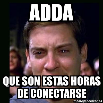 Meme crying peter parker - Adda Que son estas horas de conectarse - 7756090