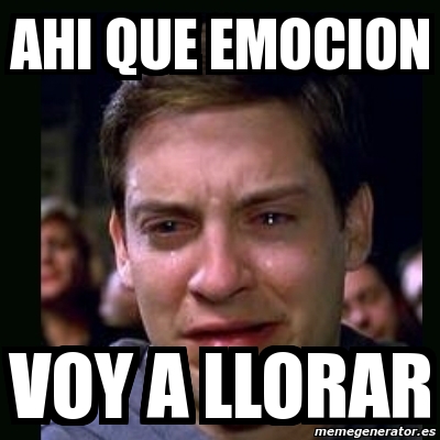 Meme crying peter parker - AHI QUE EMOCION VOY A LLORAR - 8515771