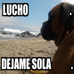 Meme Personalizado Lucho Dejame Sola