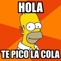 Meme Homer - hola te pico la cola - 1795438