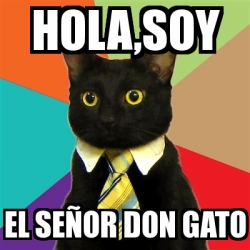 Meme Business Cat - HOLA,SOY EL SEÃ'OR DON GATO - 11978165