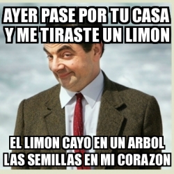 Ayer Pase Por Tu Casa Y Me Tiraste Un Limon