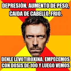 aumento de peso y caida del cabello