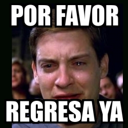 Meme Crying Peter Parker - Por Favor Regresa Ya - 19638645