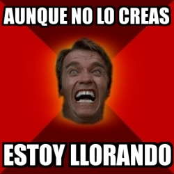 Meme Arnold - aunque no lo creas estoy llorando - 2860686