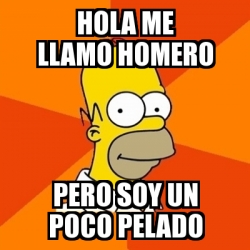 Meme Homer - hola me llamo homero pero soy un poco pelado - 20045300