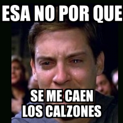 Meme Crying Peter Parker Esa No Por Que Se Me Caen Los Calzones 20727913