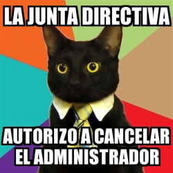 Meme Business Cat - La junta directiva Autorizo a cancelar el ...
