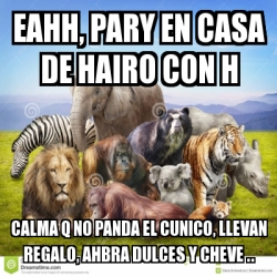 Meme Personalizado - EAHH, PARY EN CASA DE HAIRO CON H CALMA Q NO PANDA ...