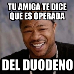 Meme Yo Dawg Tu Amiga Te Dice Que Es Operada Del Duodeno