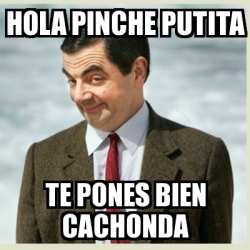 Meme Mr Bean - HOLA PINCHE PUTITA TE PONES BIEN CACHONDA - 27591197