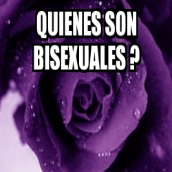 Meme Personalizado - QUIENES SON BISEXUALES ? - 28450712