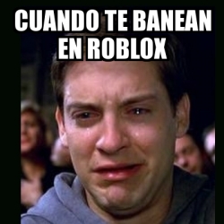 Meme Crying Peter Parker Cuando Te Banean En Roblox 29351845 - baneado de roblox