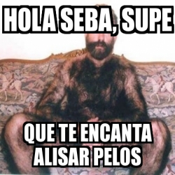 Meme Personalizado - Hola Seba, supe Que te encanta alisar pelos - 29758668