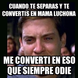 Meme Crying Peter Parker Cuando Te Separas Y Te Convertis En Mama