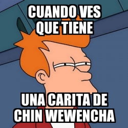 Meme Futurama Fry Cuando Ves Que Tiene Una Carita De Chin Wewencha