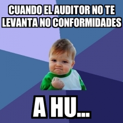 Meme Bebe Exitoso Cuando El Auditor No Te Levanta No Conformidades A Hu