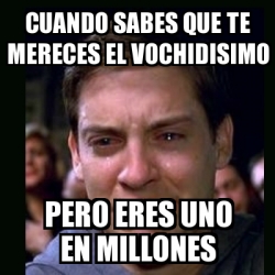 Meme Crying Peter Parker Cuando Sabes Que Te Mereces El Vochidisimo