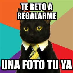 Meme Business Cat - Te reto a regalarme Una foto tu ya - 30841424