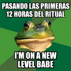 Meme Foul Bachelor Frog - pasando las primeras 12 horas del ritual I'm ...