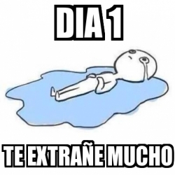 Meme Personalizado - DIA 1 TE EXTRAÃ‘E MUCHO - 31007639