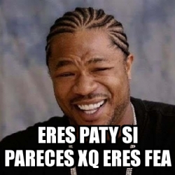 Meme Yo Dawg Eres Paty Si Pareces Xq Eres Fea