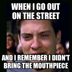 Meme crying peter parker - when I go out on the street and I remember I ...