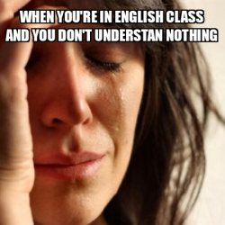 Meme Problems - when you're in english class and you don't understan ...