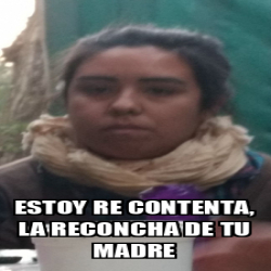Meme Personalizado - estoy re contenta, la reconcha de tu madre - 32270661