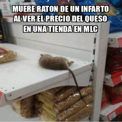 Meme Personalizado - Muere raton de un infarto al ver el precio del ...