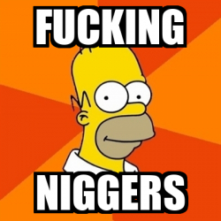 Meme Homer - fucking niggers picture