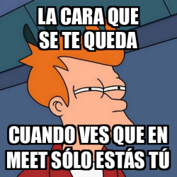 Meme Futurama Fry La Cara Que Se Te Queda Cuando Ves Que En Meet S Lo